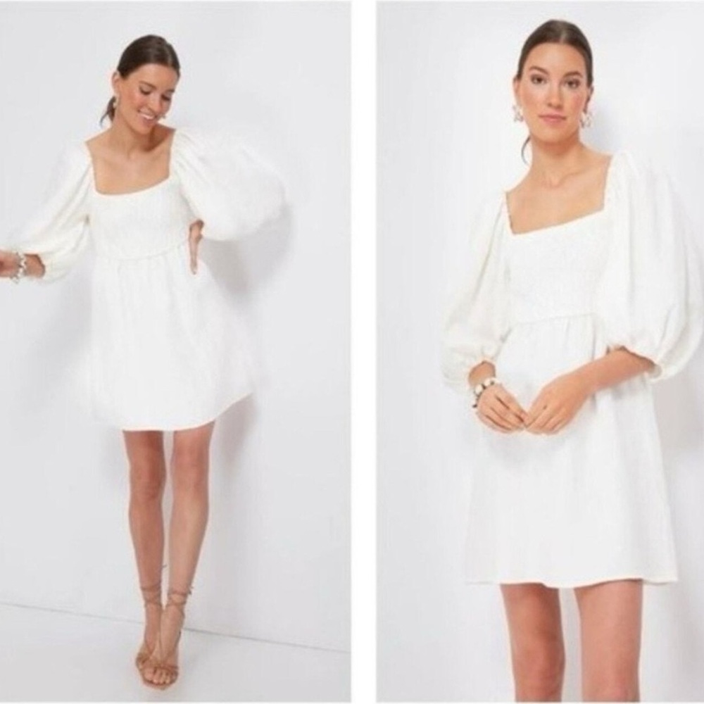 NEW Tuckernuck White Annie Smocked Dress XXL